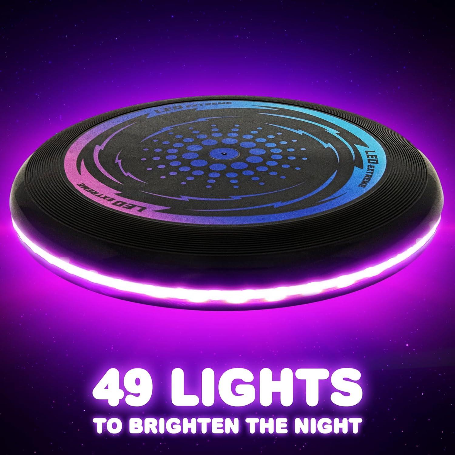 imageArtCreativity LED Light Up Flying Disc 109inch Glow in The Dark Flying Disc for Night Games Durable Outdoor Game for Kids ampamp Adults Yard Beach Camping Fun Gift