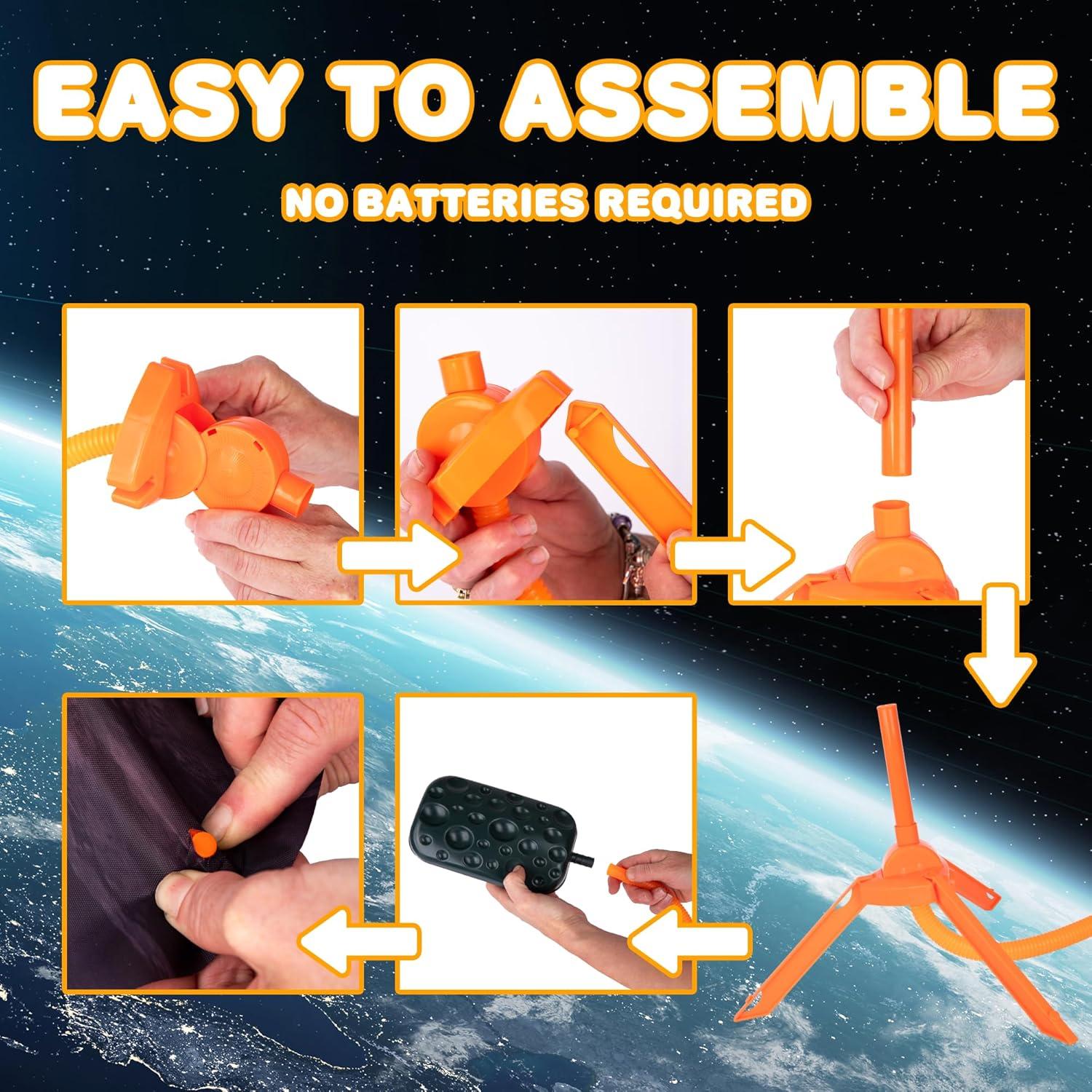 imageArtCreativity Space Rocket Launcher for Kids Includes 3 Foam Rocks Base ampamp Pad Jump Rocket Launchers for Toddlers ampamp Kids Ages 38 Outdoor Toys