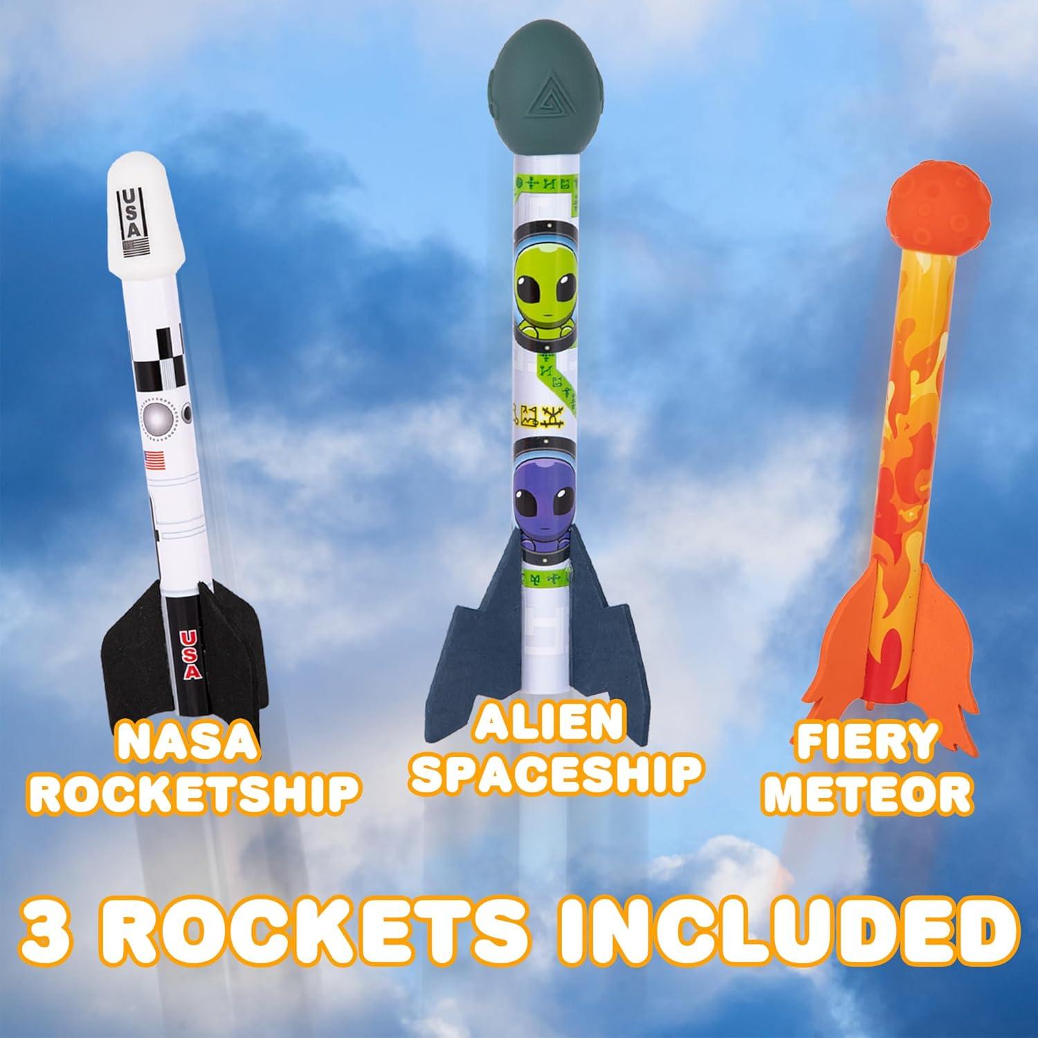 imageArtCreativity Space Rocket Launcher for Kids Includes 3 Foam Rocks Base ampamp Pad Jump Rocket Launchers for Toddlers ampamp Kids Ages 38 Outdoor Toys