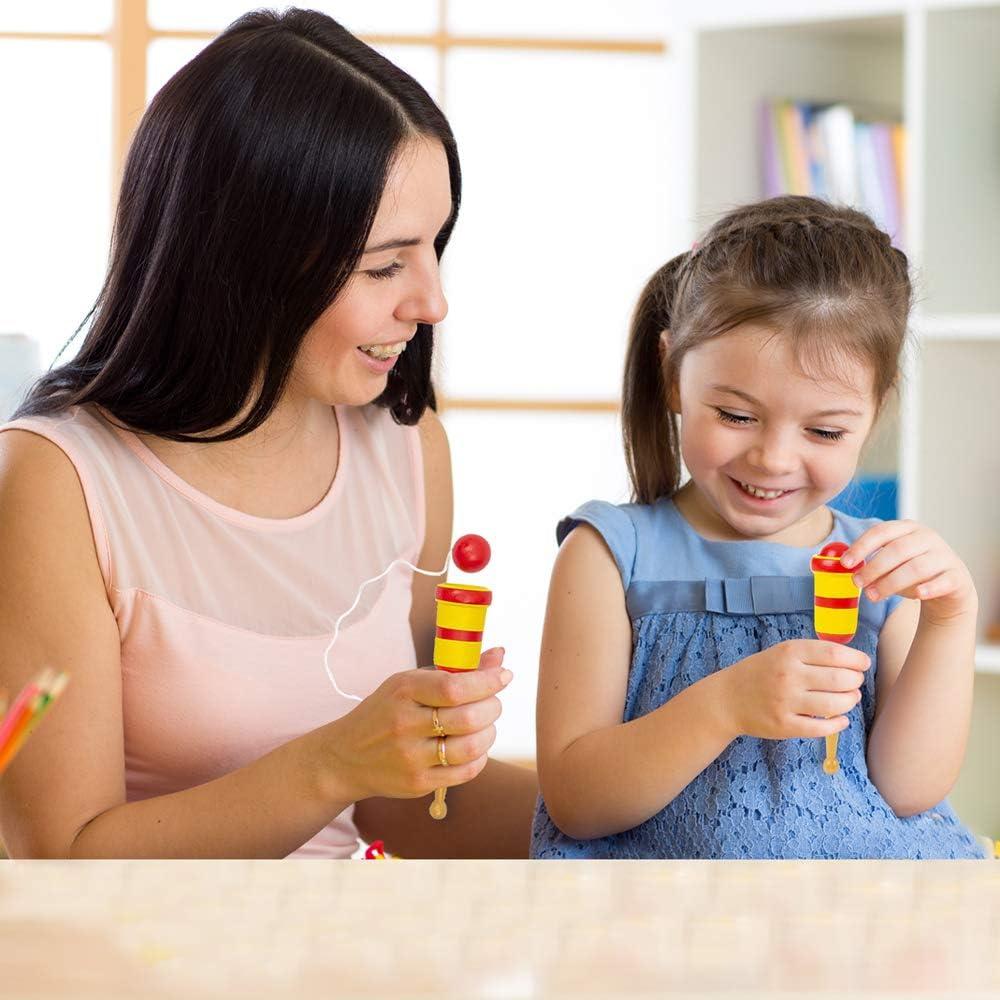 imageArtCreativity Wooden Catch Ball Game Set of 2 Vintage Catch Toys for Kids Wood Design Indoor and Outdoor Games for Backyard Park and Beach Fun Best Gift IdeaSmall