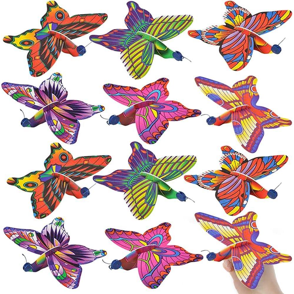imageArtCreativity Foam Butterfly Gliders for Kids Set of 12 Kids Flying Toys in Assorted Designs Outdoor Toys for Boys and Girls Princess Party Favors Goody Bag Fillers Classroom Teacher Rewards