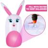 ArtCreativity Bunny Inflatable Ring Toss Game – Carnival Games for Kids with Inflatable Bunny and 6 Rings – Weighted Bottom to Keep The Rabbit Upright – Family Outdoor Games for Kids and Adults
