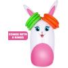ArtCreativity Bunny Inflatable Ring Toss Game – Carnival Games for Kids with Inflatable Bunny and 6 Rings – Weighted Bottom to Keep The Rabbit Upright – Family Outdoor Games for Kids and Adults