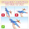 ArtCreativity Giant Bomber Foam Glider Planes for Kids, Set of 6, Gliding Airplane Toys for Kids, Colorful Flying Toys for Boys and Girls, Aviation Party Favors, and Outdoor Toys for Active Play