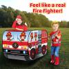 ArtCreativity Police Car Tent with Carry Bag, Pop Up Indoor Truck for Kids, Police Officer Outdoor Playhouse, Flat-Folding Kids Play Tent for Interactive Fun, Compact Storage Vehicle Toy(Fire Truck)