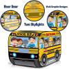 ArtCreativity Police Car Tent with Carry Bag, Pop Up Indoor Truck for Kids, Police Officer Outdoor Playhouse, Flat-Folding Kids Play Tent for Interactive Fun, Compact Storage Vehicle Toy(School Bus)