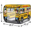 ArtCreativity Police Car Tent with Carry Bag, Pop Up Indoor Truck for Kids, Police Officer Outdoor Playhouse, Flat-Folding Kids Play Tent for Interactive Fun, Compact Storage Vehicle Toy(School Bus)