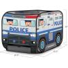 ArtCreativity Police Car Tent with Carry Bag, Pop Up Indoor Truck for Kids, Police Officer Outdoor Playhouse, Flat-Folding Kids Play Tent for Interactive Fun, Compact Storage Vehicle Toy(Police Car)
