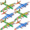 ArtCreativity Giant Bomber Foam Glider Planes for Kids, Set of 6, Gliding Airplane Toys for Kids, Colorful Flying Toys for Boys and Girls, Aviation Party Favors, and Outdoor Toys for Active Play