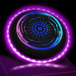 ArtCreativity LED Light Up Flying Disc (10.9-inch) – Glow in The Dark Flying Disc for Night Games | Durable Outdoor Game for Kids & Adults | Yard, Beach, Camping Fun Gift