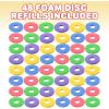 ArtCreativity Foam Disc Refill, Set of 48, Refill Pack for Disc Launcher Gun Set, Assortment of Colors, Foam, Outdoor Games and Activities for Summer, Backyard, and Picnic Fun(Foam Disc Refill)