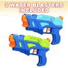 ArtCreativity Water Blasters, Set of 2, Water Squirt Guns for Kids in Vibrant Colors, Futuristic Water Shooting Pistols, Toys for Swimming Pool, Beach and Outdoor Summer Fun