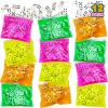 ArtCreativity Domino Game Set – Pack of 12 – Each Domino Set Includes 28 Pieces Per Neon Pink, Yellow, Green and Orange Bags – Great School, Carnival Prizes – Awesome Party Favor – Fun Game for Kids