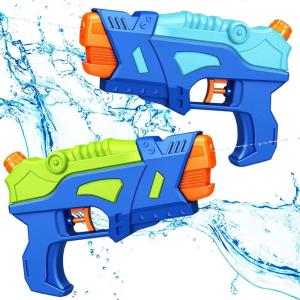 ArtCreativity Water Blasters, Set of 2, Water Squirt Guns for Kids in Vibrant Colors, Futuristic Water Shooting Pistols, Toys for Swimming Pool, Beach and Outdoor Summer Fun