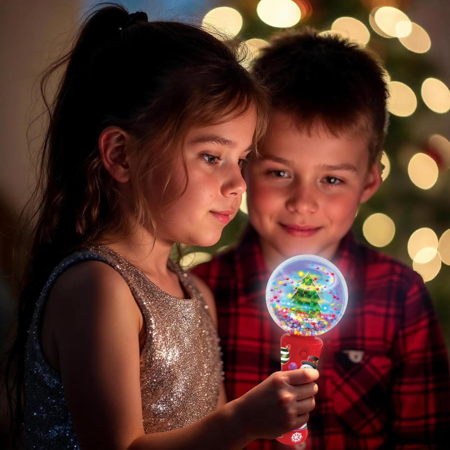 imageArtCreativity Christmas Tree Light Up Spinner Wand for Kids 75 Inch Light Up Spinner Wand LED Holiday Spinning Toy with Batteries Included Christmas Sensory Toys for Kids with Autism