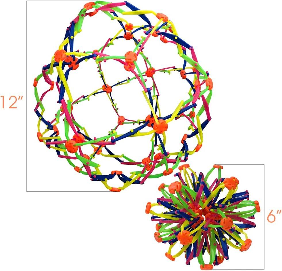 imageArtCreativity Expandable Breathing Ball 2 Pack Hoberman Sphere from 6quot12quot for Kids ampamp Adults Stress Reliever Fidget Toy for Yoga Anxiety Relaxation Autistic Children Party Favor for Boys ampamp Girls1 Pack