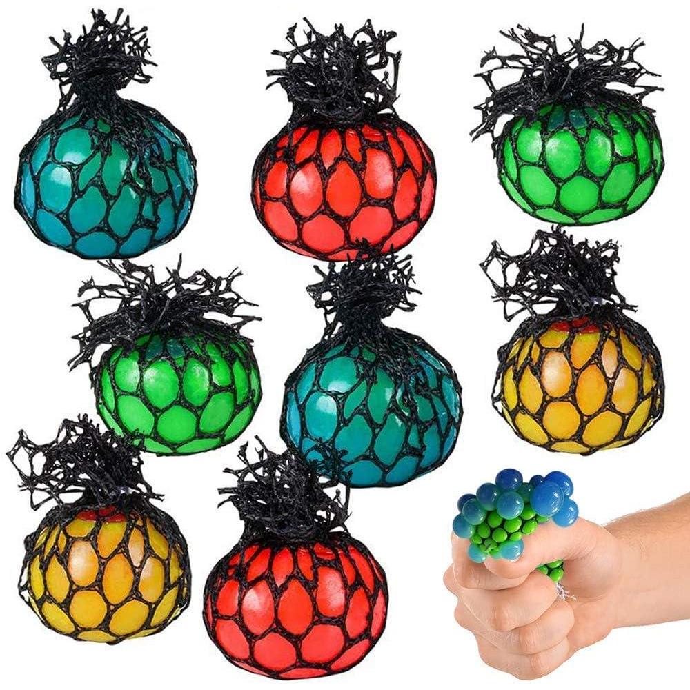 imageArtCreativity 175 Inch Mesh Stress Balls for Kids Pack of 24 Squeeze Toys in Assorted Colors for Anxiety Relief and ADHD Fun Birthday Party Favors Treasure Box Prizes for Classroom