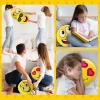ArtCreativity 11 Inch Assorted Emoticon Pillows, Pack of 6, Soft Plush Yellow Smile Face Cushions, Fun Decorative Pillows for Bedroom, Living Room, Office, Emoticon Party Favors for Kids