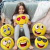 ArtCreativity 11 Inch Assorted Emoticon Pillows, Pack of 6, Soft Plush Yellow Smile Face Cushions, Fun Decorative Pillows for Bedroom, Living Room, Office, Emoticon Party Favors for Kids