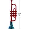 ArtCreativity 13 Inch Metallic Trumpets, Set of 5, Fun Plastic Musical Instruments Noise Makers for Parties and Events, Music Toys for Kids, Cool Birthday Party Favors for Boys and Girls