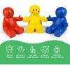 ArtCreativity 4 Inch Squeezable Smile Phone Holder, 3 Pack, 2-in-1 Smartphone Stand, Squeeze Stress Relief Fidget Toy for Kids & Adults, Desk Decoration, Party Favor, Office Gift, Red-Blue-Yellow