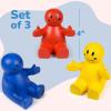 ArtCreativity 4 Inch Squeezable Smile Phone Holder, 3 Pack, 2-in-1 Smartphone Stand, Squeeze Stress Relief Fidget Toy for Kids & Adults, Desk Decoration, Party Favor, Office Gift, Red-Blue-Yellow