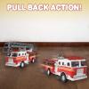 ArtCreativity 5.5 Inch Fire Truck Toys – Set of 2 – Pull Back Firetruck Toys 3-5 Years Old Boys and Girls – Includes Metal Ladder Truck and Fire Engine – Best Birthday Gift for Toddlers and Kids