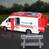 ArtCreativity Ambulance Toy Truck for Kids, Lights & Siren, Friction-Powered 1/16 Scale Rescue Toy Ambulance, Emergency Vehicle Ambulance Toys for Kids 3-8 with Removable Stretcher, Doors Open