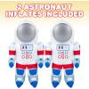 ArtCreativity Astronaut Inflates, Set of 2, Inflatable Astronaut Toys with Hanging Tag, Decorations for Outer Space Themed Party Decorations, 22 Inch Long Party Inflates, Fun Pretend Play Accessories