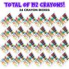 ArtCreativity Bulk Crayon Packs, 24 Sets of 8 Packs of Crayons (192 count), Classroom Crayons for Students, Non-Toxic Crayon Party Favors for Kids, Arts & Crafts Supplies 3+(8 Count (Pack of 24))