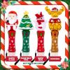 ArtCreativity Christmas Light Up Spinner Wands – Set of 4 Festive Designs with Multicolored LEDs – Fun Christmas Light Up Toys and Spinning Wands for Kids, Great Holiday Stocking Stuffers and Gifts
