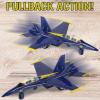 ArtCreativity Diecast F-18 Blue Angel Jets with Pullback Mechanism, 2 pcs, 6.75 inches Diecast Metal Jet Plane Fighter Toys for Boys, Air Force Military Cake Decorations, Aviation Party Favors