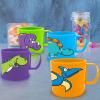 ArtCreativity Dinosaur Mugs for Kids, Set of 4, 3-Inch Plastic Cups in Assorted Colors & Designs, Ideal for Dinosaur Party Favors, Gifts,Photo Booth Props, Table Decorations for Themed Parties