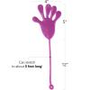ArtCreativity Giant Sticky Hands for Kids, 4 Pack of 12-Inch Big Sticky Slappy Hand in 4 Colors, Stretch Up to 5 Feet Large Slap Hands, Squishy Fidget Toys Set Party Favors