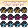 ArtCreativity Mini Designer Wheel Yoyos for Kids, Pack of 12, Plastic Yo-Yo Toys in Assorted Colors, Birthday Party Favors, Goodie Bag Fillers, Holiday Stocking Stuffers, Classroom Prizes