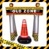 ArtCreativity Old Zone Inflatable Barricade + Cone for Over The Hill Party Decorations, 40th, 50th, 60th Birthday Decorations, 100 Days of School Costume Accessories