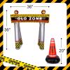 ArtCreativity Old Zone Inflatable Barricade + Cone for Over The Hill Party Decorations, 40th, 50th, 60th Birthday Decorations, 100 Days of School Costume Accessories
