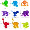 ArtCreativity Suction Cup Bath Toys for Toddlers – Set of 12 Suction Cup Toys – Mold Free Bath Toys in Assorted Colors and Shapes – Suction Toys for Toddlers – Cool Creatures for Baththub Play