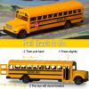 ArtCreativity Yellow School Bus Toy for Kids – 8.5 Inch Pull Back Car with Cool Opening Doors and Rubber Tires – Durable Diecast School Bus – Best Birthday Gift for Boys and Girls