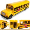 ArtCreativity Yellow School Bus Toy for Kids – 8.5 Inch Pull Back Car with Cool Opening Doors and Rubber Tires – Durable Diecast School Bus – Best Birthday Gift for Boys and Girls