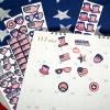 Artcreativity 1000+ Assorted 4th of July Stickers, Patriotic Sticker for Kids, 100 Bulk Stickers Sheets, Memorial Day Crafts for Kid, Memorial Day Decorations, 4th of July Party Favors for Kids