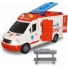 ArtCreativity Ambulance Toy Truck for Kids, Lights & Siren, Friction-Powered 1/16 Scale Rescue Toy Ambulance, Emergency Vehicle Ambulance Toys for Kids 3-8 with Removable Stretcher, Doors Open