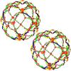 ArtCreativity Expandable Breathing Ball (2 Pack), Hoberman Sphere from 6″-12″ for Kids & Adults, Stress Reliever Fidget Toy for Yoga Anxiety Relaxation Autistic Children, Party Favor for Boys & Girls(2 Pack)