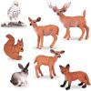 ArtCreativity Forest Animal Figures – Set of 7 Woodland Animals – Mini Forest Animal Figurines for Woodland Cupcake Topper Decorations – Forest Cake Decorations for Baby Shower – Small Animal Toys
