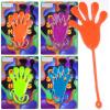 ArtCreativity Giant Sticky Hands for Kids, 4 Pack of 12-Inch Big Sticky Slappy Hand in 4 Colors, Stretch Up to 5 Feet Large Slap Hands, Squishy Fidget Toys Set Party Favors