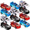 ArtCreativity Pullback Mini Police Toy Cars for Kids, Set of 12, Pull Back Racers in Assorted Colors, Police Birthday Party Favors for Boys Girls, Goodie Bag Fillers, Small Game Prizes