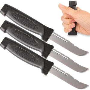 ArtCreativity Halloween Retractable Toy Knives – Set of 3 – Realistic Ghostface Fake Stabbing Retractable Blade Prop Knife – Spooky Cosplay Makeup Costume Accessories – Halloween Party Supply