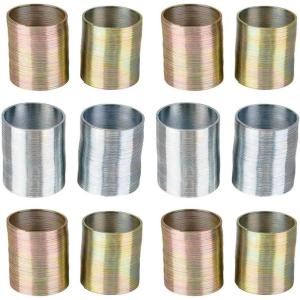 ArtCreativity Metal Coil Spring – 12 Pack – 1 Inch Silver and Gold Metal Coil Spring Set – Fun Birthday Party Favor for Kids, Cute Coil Spring Prize, Goody Bag Fillers, Stocking Stuffers, Novelty Gift