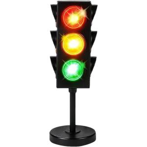 ArtCreativity Traffic Light Table Lamp for Kids, 1 PC, Bedside Lamp with Color Changing LEDs, Cool Nightlight for Girls and Boys, Decorative for Living Room, Bedroom, or Playroom, 11 Inches