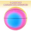 ArtCreativity Rainbow Basketball for Kids, Bouncy 9” Rubber Kick Ball for Backyard, Park, and Beach Outdoor Fun, Beautiful Rainbow Colors, Durable Outside Play Toys for Boys and Girls – Sold Deflated